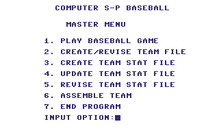 Computer Statis Pro Baseball screenshot 3 for Commodore 64